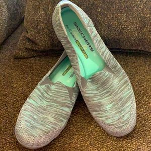 Skechers Slip-on Teal & Grey Sneakers Size 7.5